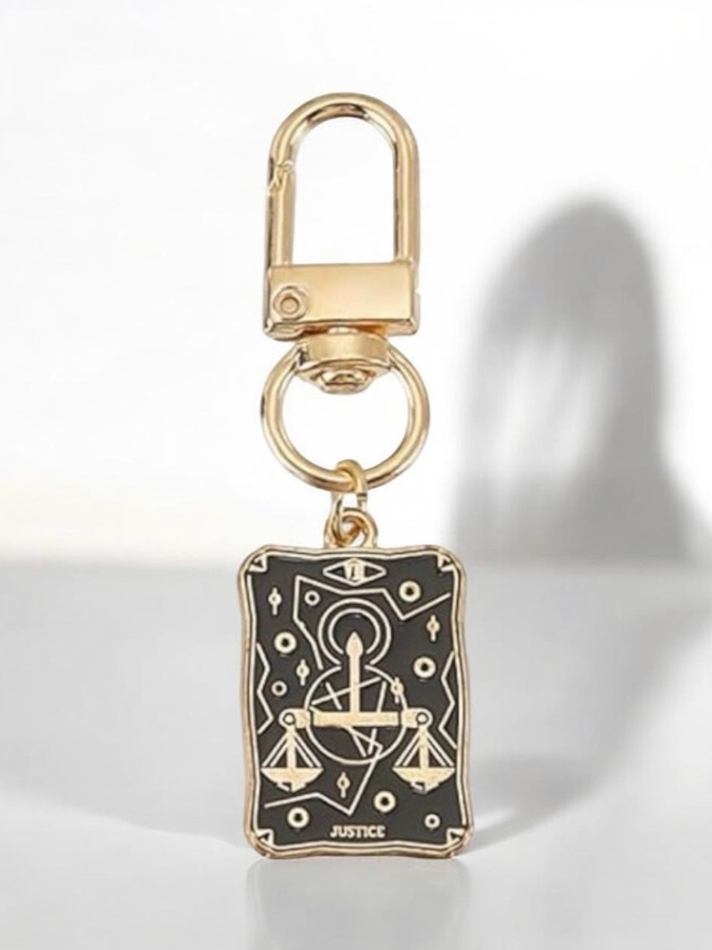 Justice Tarot Keychain Charm